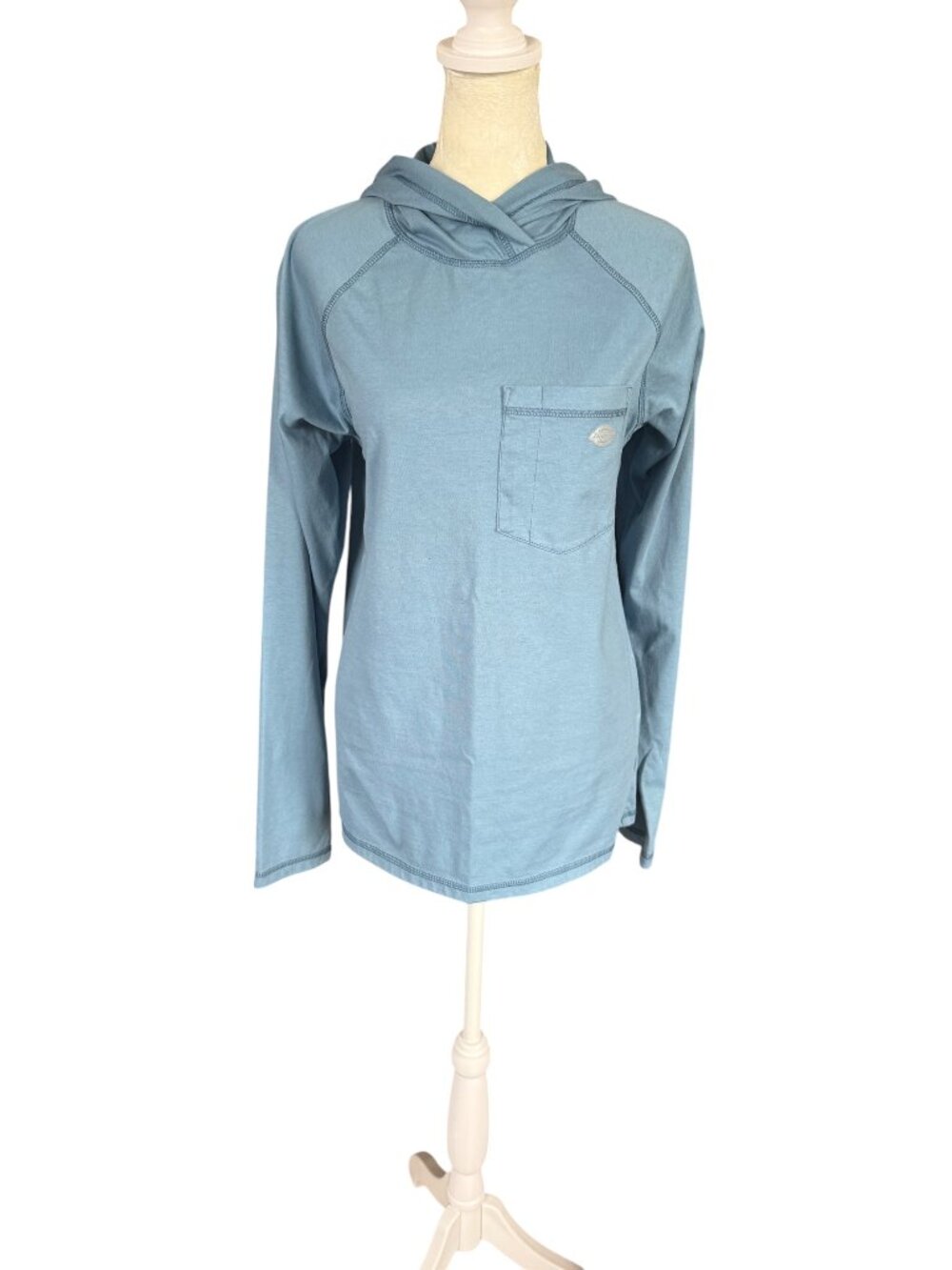 Dickies Performance Cooling Temp I.Q. light blue long sleeve hooded shirt Small